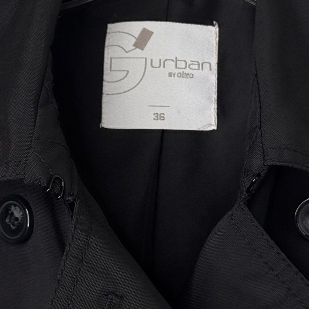 G’Urban By Gemo Classic Double Breasted Belted Trench Coat Made in France Size S - Picture 4 of 7